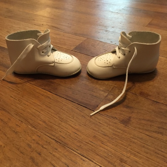 Vintage leather Carter’s baby shoes white - Picture 4 of 8